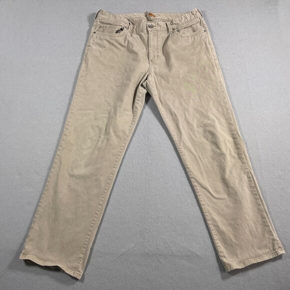 Tommy Bahama Pants Mens 38x32‎ Beige Flat Front Chino Casual Straight Leg - Picture 1 of 10
